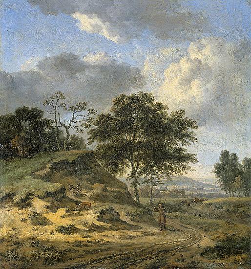 Jan Wijnants Landscape with two hunters